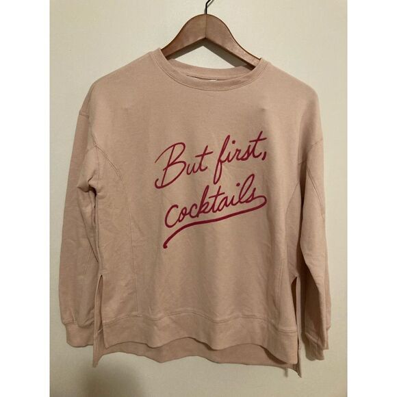 ‎Wildfox “but first, cocktails” pink sweater - Picture 2 of 5